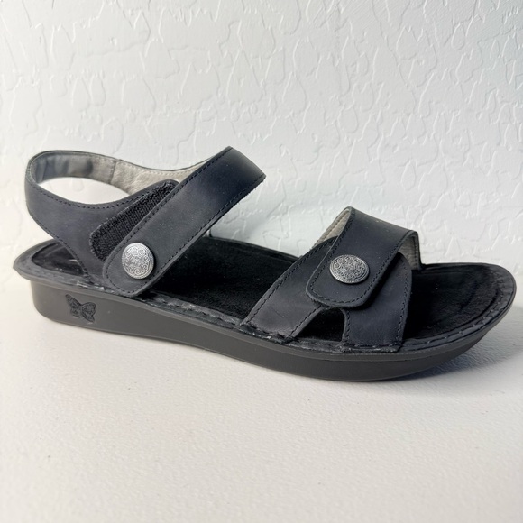 Alegria Vienna Black Sapphire Leather Sling Back APMA Seal Size EU41 US 10.5/11